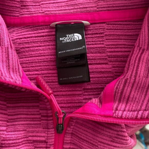 The North Face pink sz L fleece 1/4 zip excellent pre owned condition - Picture 5 of 7